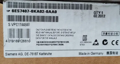 Siemens 6ES7407-0KA02-0AA0 Power Electronics Module — product photo 6 of 15