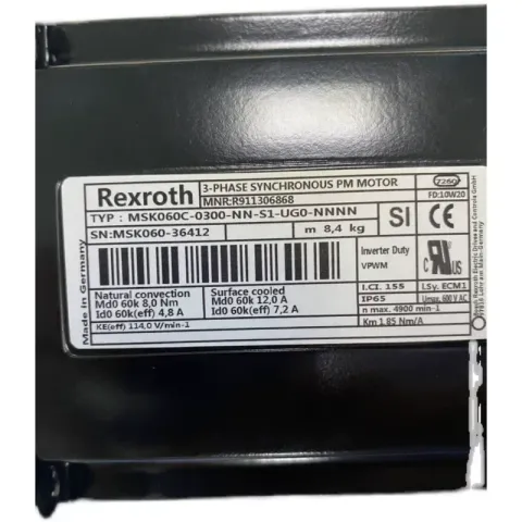 Bosch Rexroth MSK060C-0300-NN-S1-UG0-NNNN Motor & Drive Component product photo 3