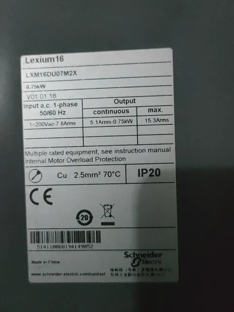 Schneider Electric LXM16DU07M2X / BCH16HF07330A5C Motor & Drive Component product photo 3