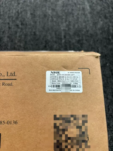XINJE MS6H-80CM30B4-20P7 Motor & Drive Component — product photo 5 of 7