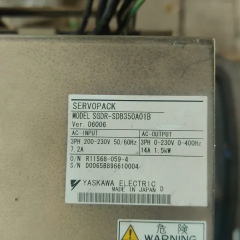Yaskawa Electric SGDR-SDB350A01B Motor & Drive Component product photo 3