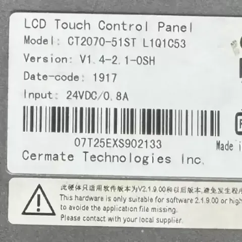 Cermate / PanelMaster CT2070-51ST Industrial Automation Component product photo 5