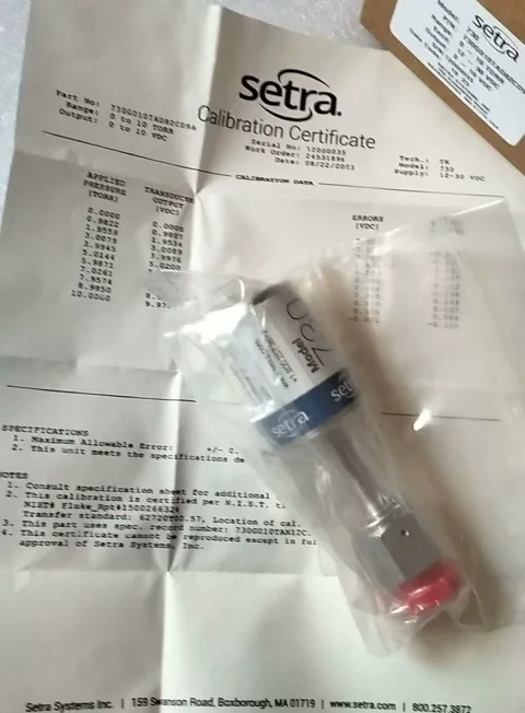 Setra 730G010TAD82CD9A Industrial Sensor — product photo 2 of 18