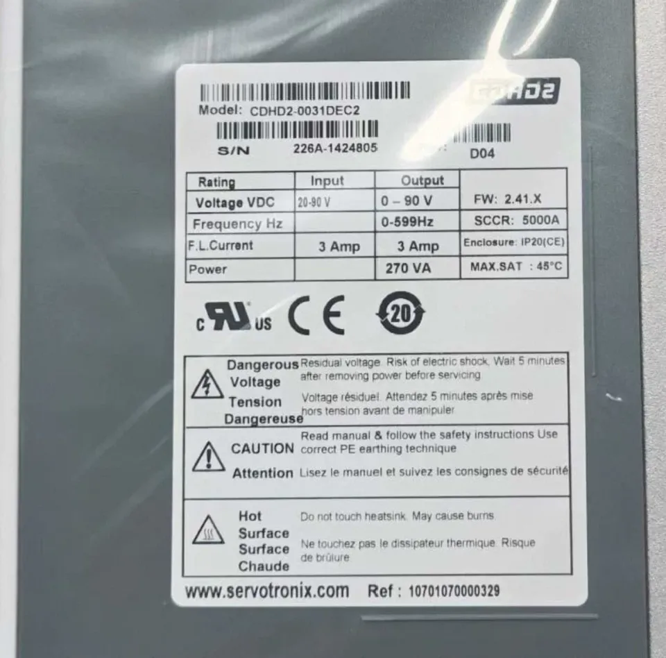 Servotronix CDHD2-0031DEC2 Motor & Drive Component product photo 1