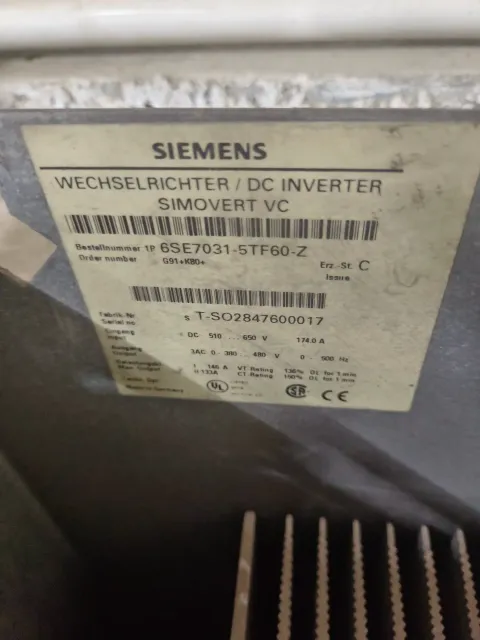 Siemens 6SE7028-2WF60-Z Motor & Drive Component product photo 8