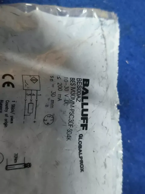 Balluff BES00AZ / BES M30MI-PSC30F-S04K Industrial Sensor product photo 2