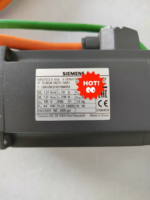 Siemens 6SL3210-5FB10-4UF1 + 1FL6034-2AF21-1AA1 Motor & Drive Component product photo 5