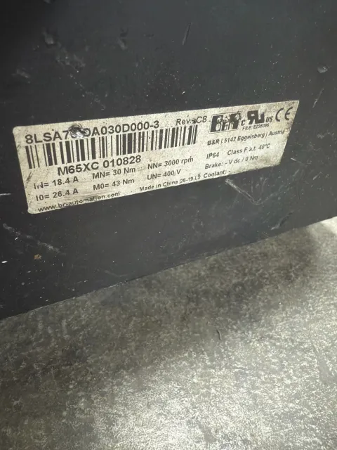 B&R Automation 8LSA73.DA030D000 Motor & Drive Component product photo 2