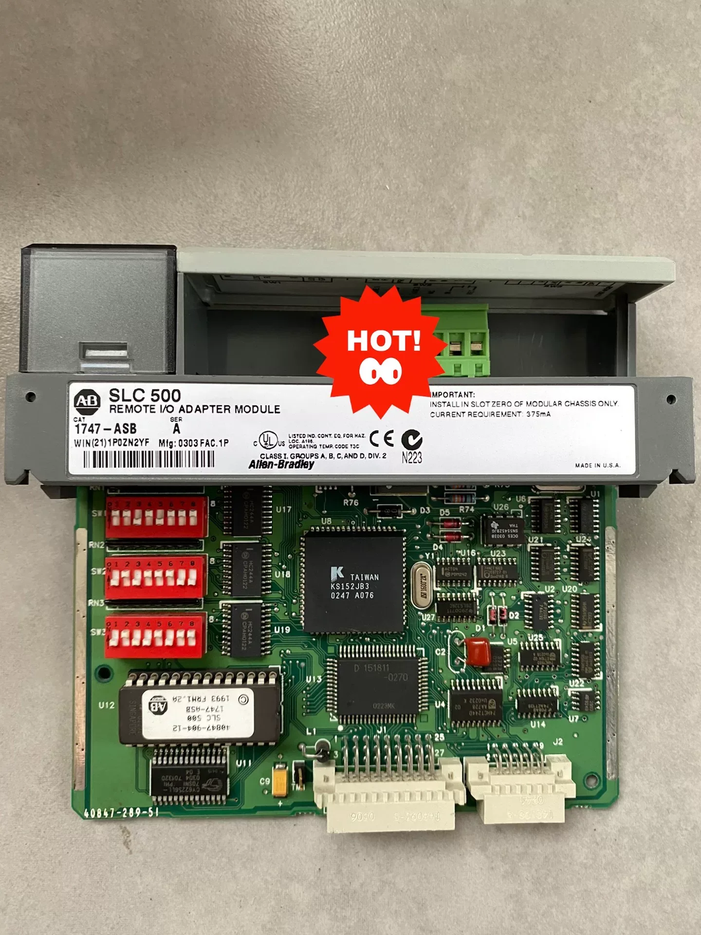 Allen-Bradley 1747-ASB Series A I/O Module product photo 1