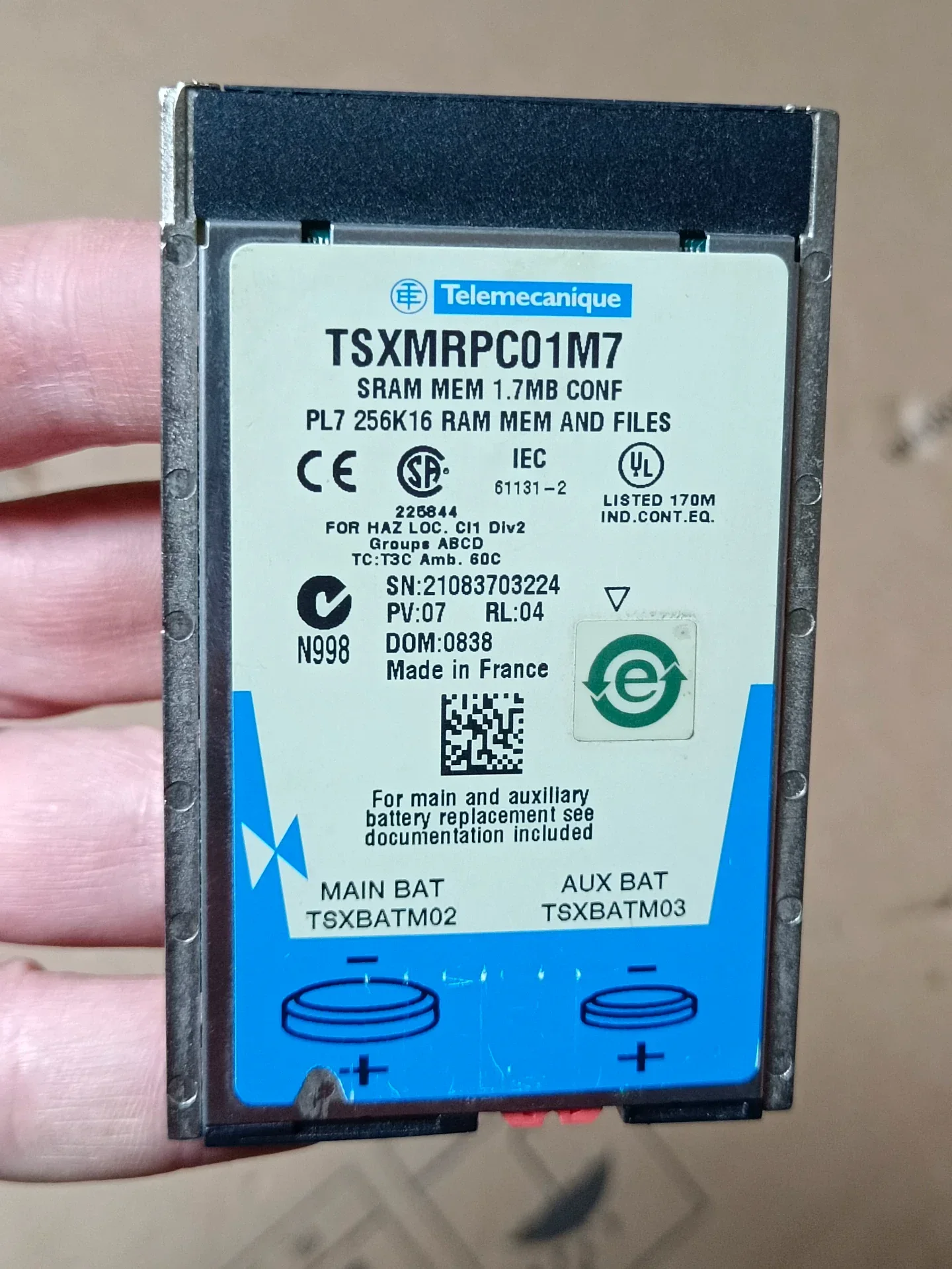 Telemecanique / Schneider Electric TSXMRPC01M7 Industrial Automation Component product photo 1