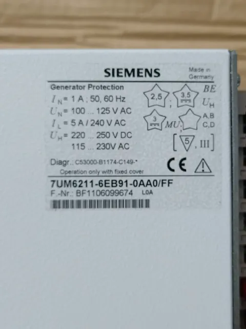 Siemens 7UM6211-6EB91-0AA0/FF Industrial Relay product photo 3