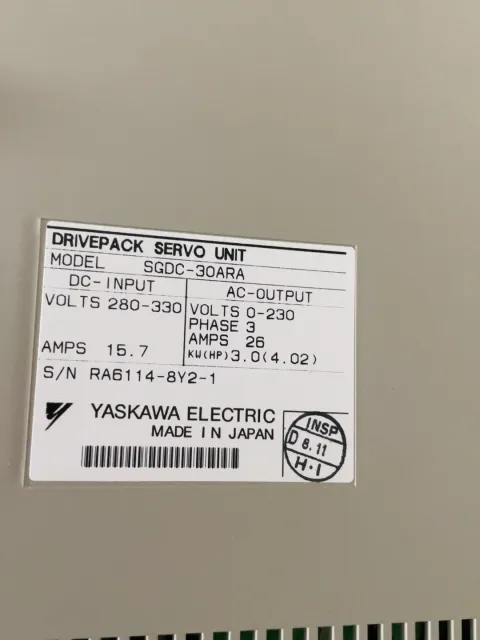 Yaskawa SGDC-30ARA Motor & Drive Component product photo 4