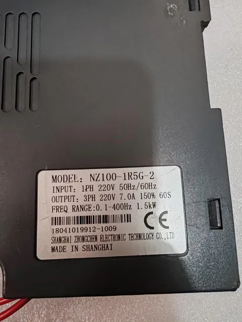 ZONCN / Shanghai Zhongchen NZ100-1R5G-2 Motor & Drive Component product photo 2