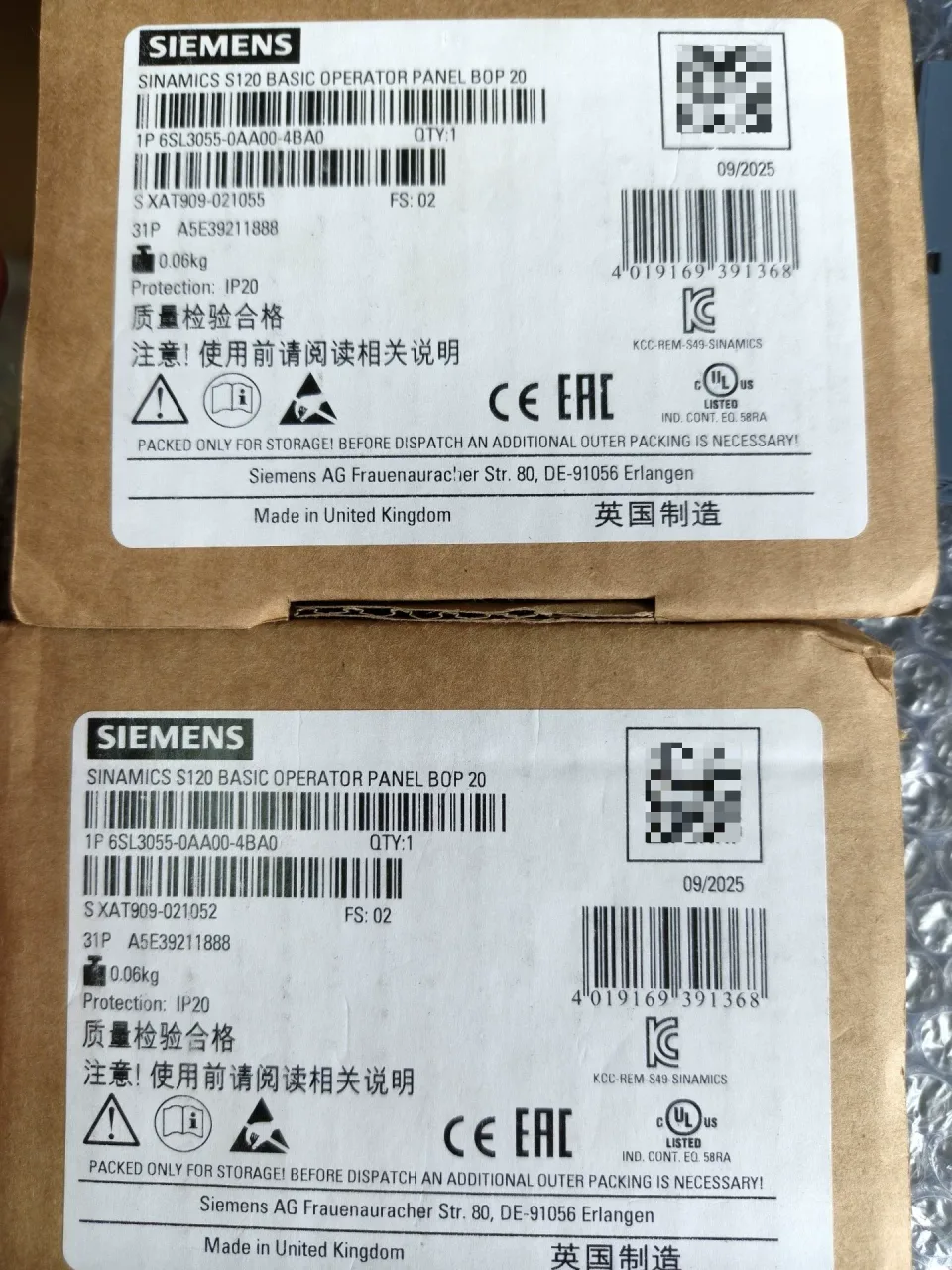 Siemens 6SL3055-0AA00-4BA0 Industrial Automation Component — product photo 1 of 3