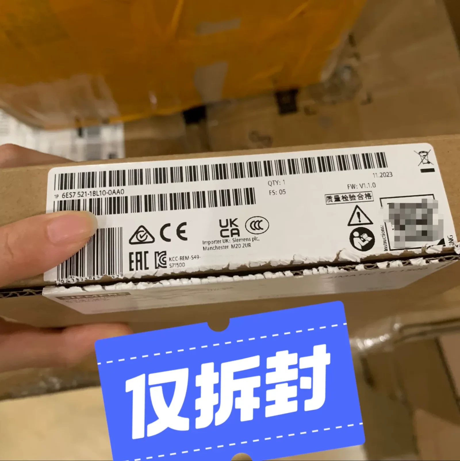 Siemens 6ES7521-1BL10-0AA0 Industrial Automation Component — product photo 1 of 9