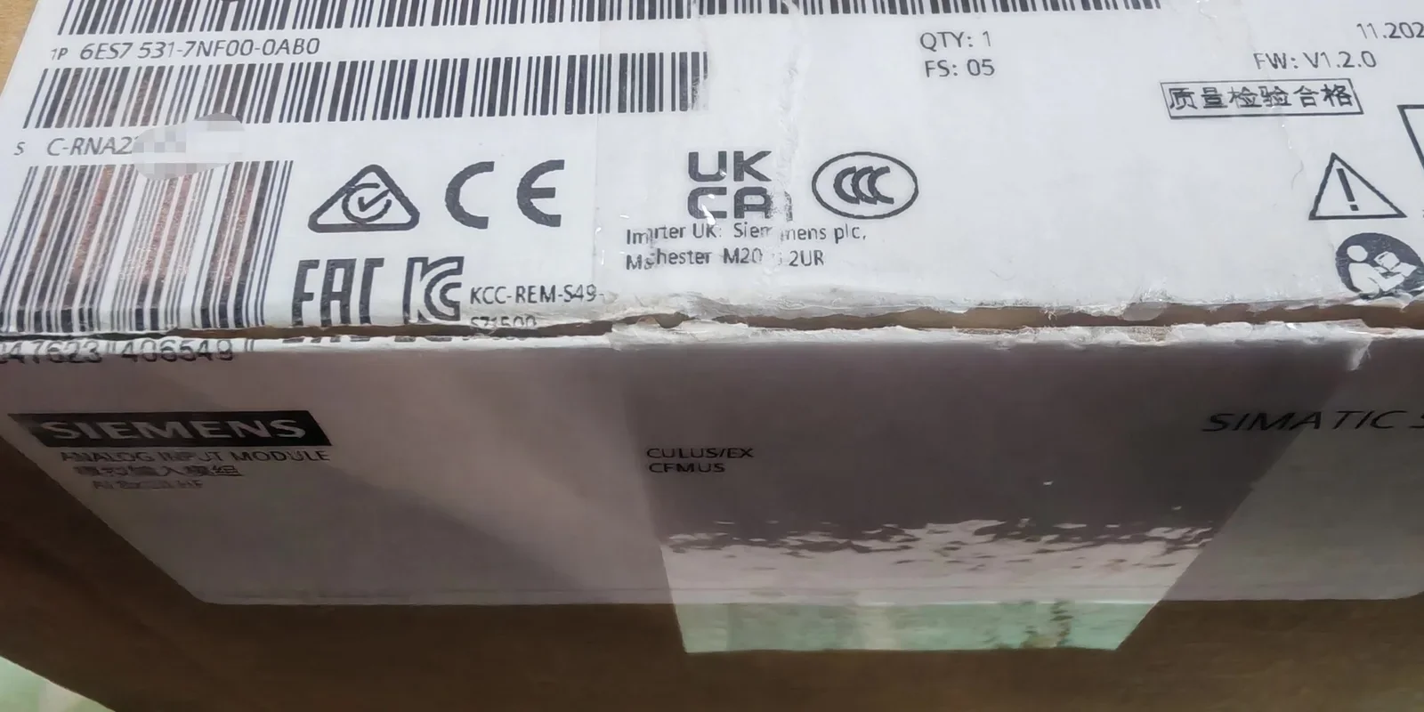 Siemens 6ES7531-7NF00-0AB0 Industrial Automation Component — product photo 1 of 8