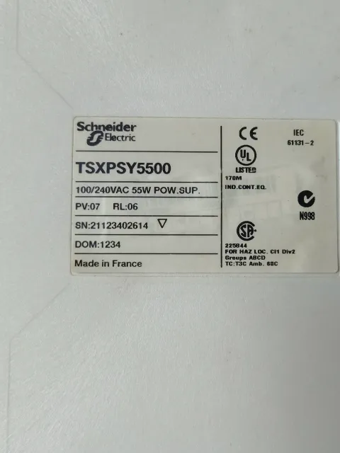 Schneider Electric TSXPSY5500 PLC Module — product photo 9 of 16