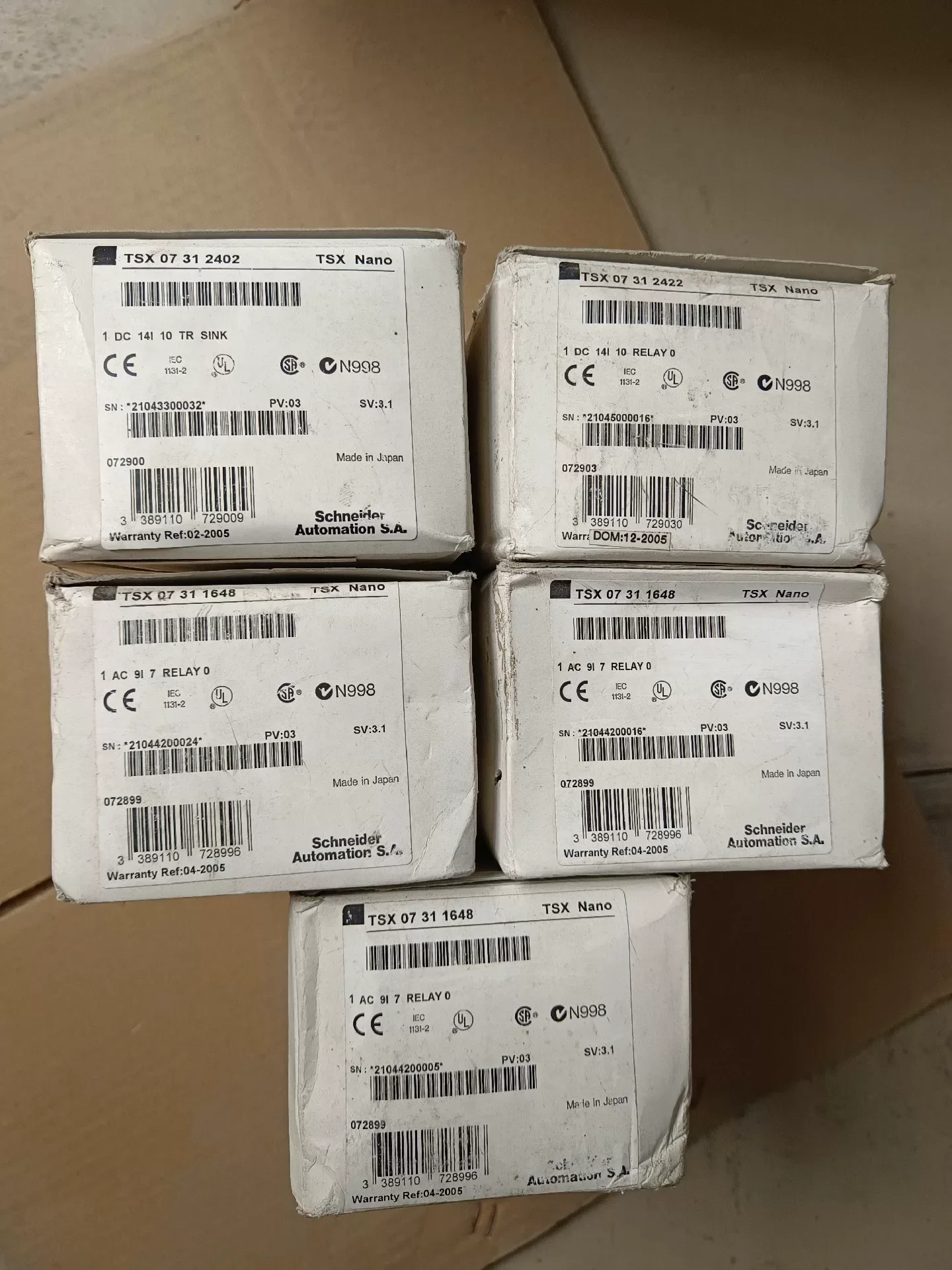 Schneider Electric / Telemecanique TSX07312402 / TSX07312422 / TSX07311648 PLC Module product photo 1