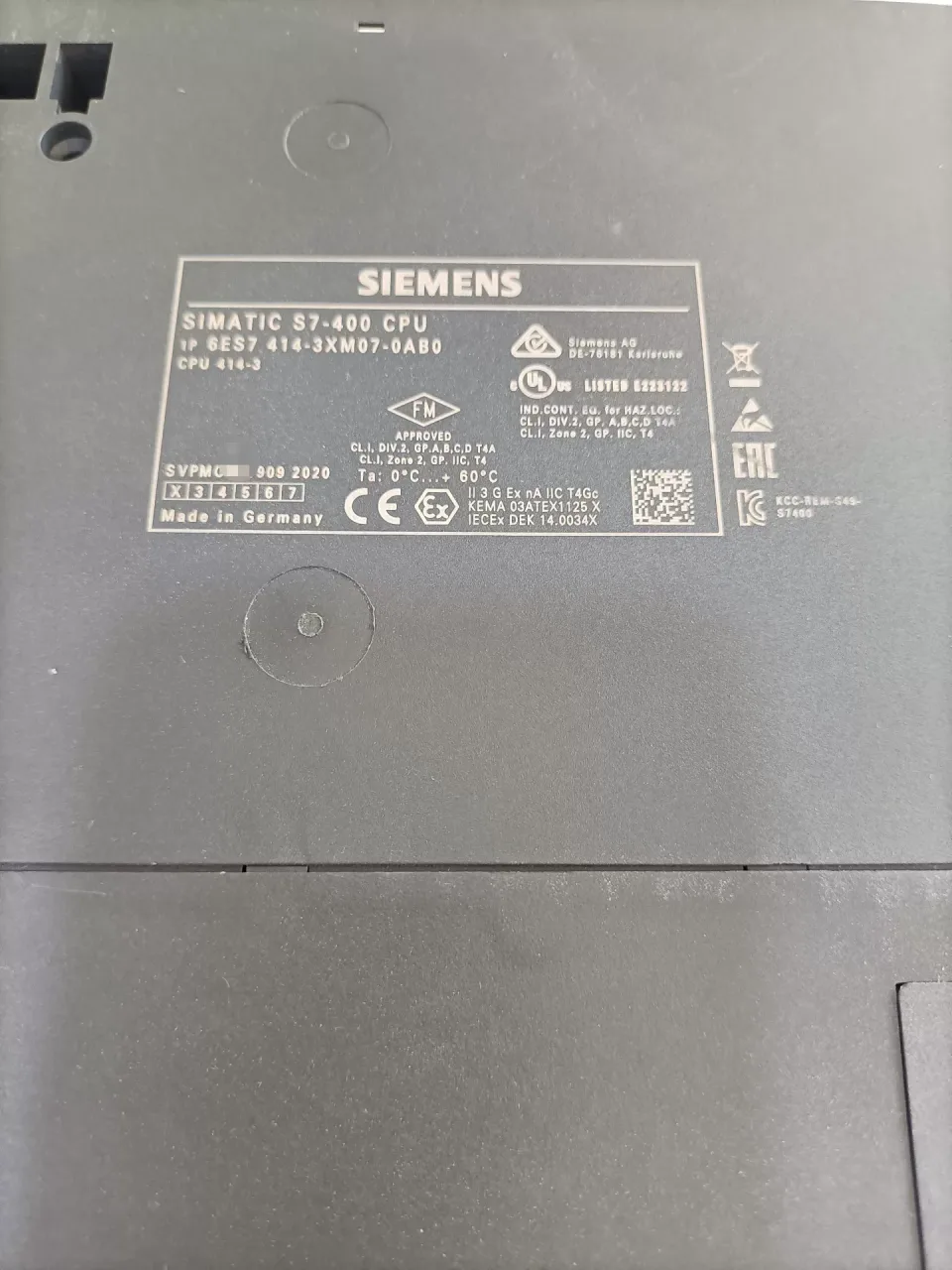 Siemens 6ES7414-3XM07-0AB0 Industrial Automation Component — product photo 1 of 3