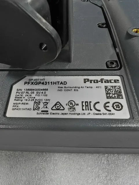 Pro-face PFXGP4311HTAD Industrial Automation Component product photo 3
