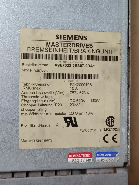 Siemens 6SE7023-2ES87-2DA1 Motor & Drive Component product photo 2