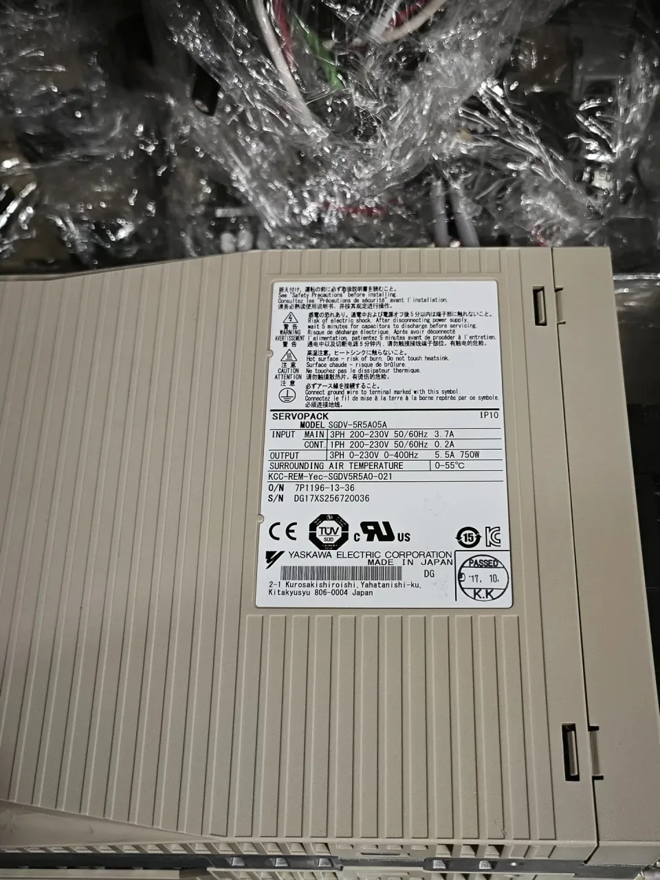 Yaskawa SGDV-5R5A05A Motor & Drive Component — product photo 1 of 6