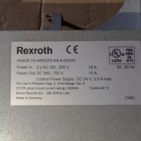 Bosch Rexroth HNA05.1N-WR02F5-A4-A-NNNN Motor & Drive Component product photo 1