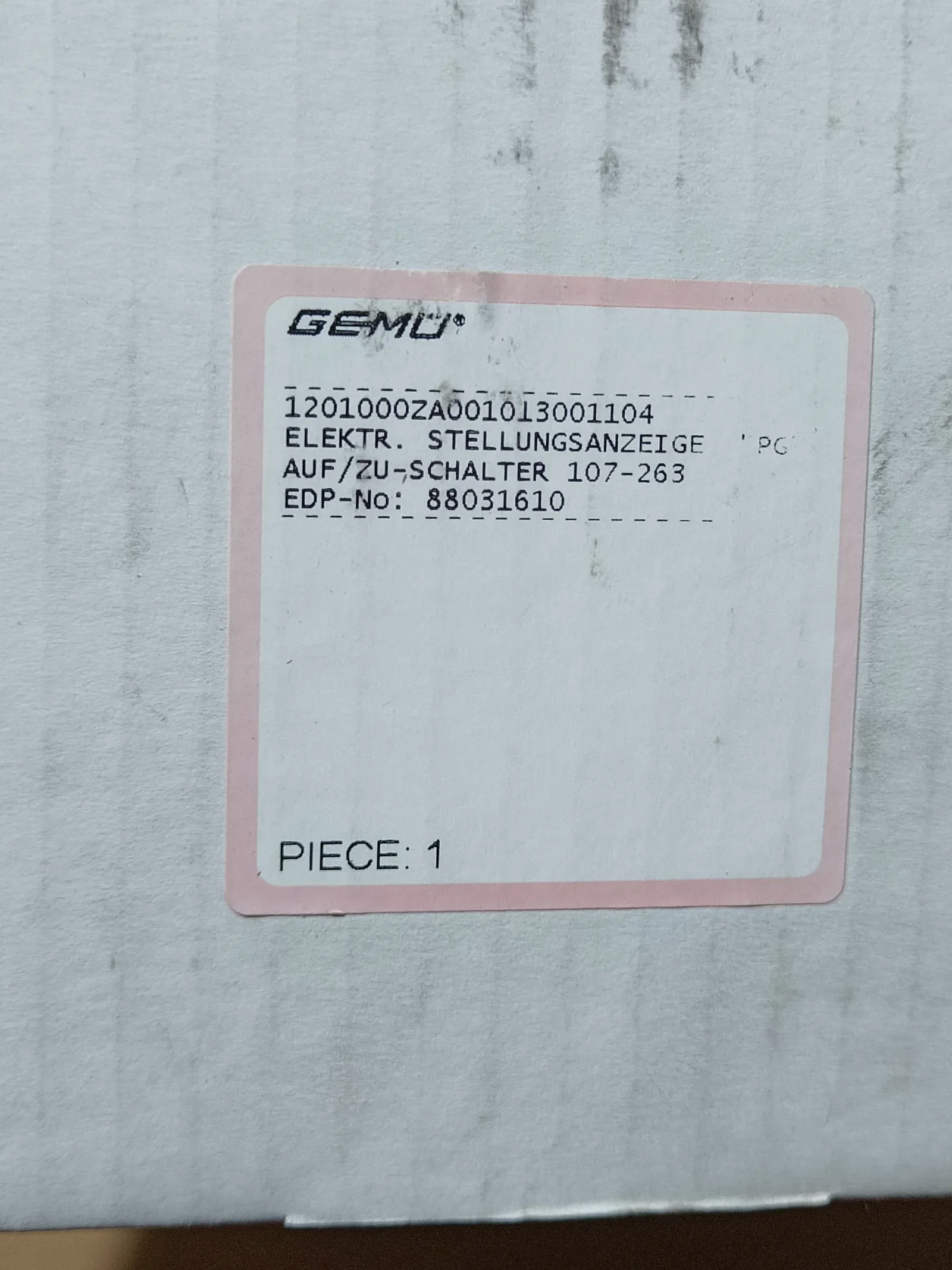 GEMÜ 1201000ZA001013001104 Industrial Sensor product photo 1