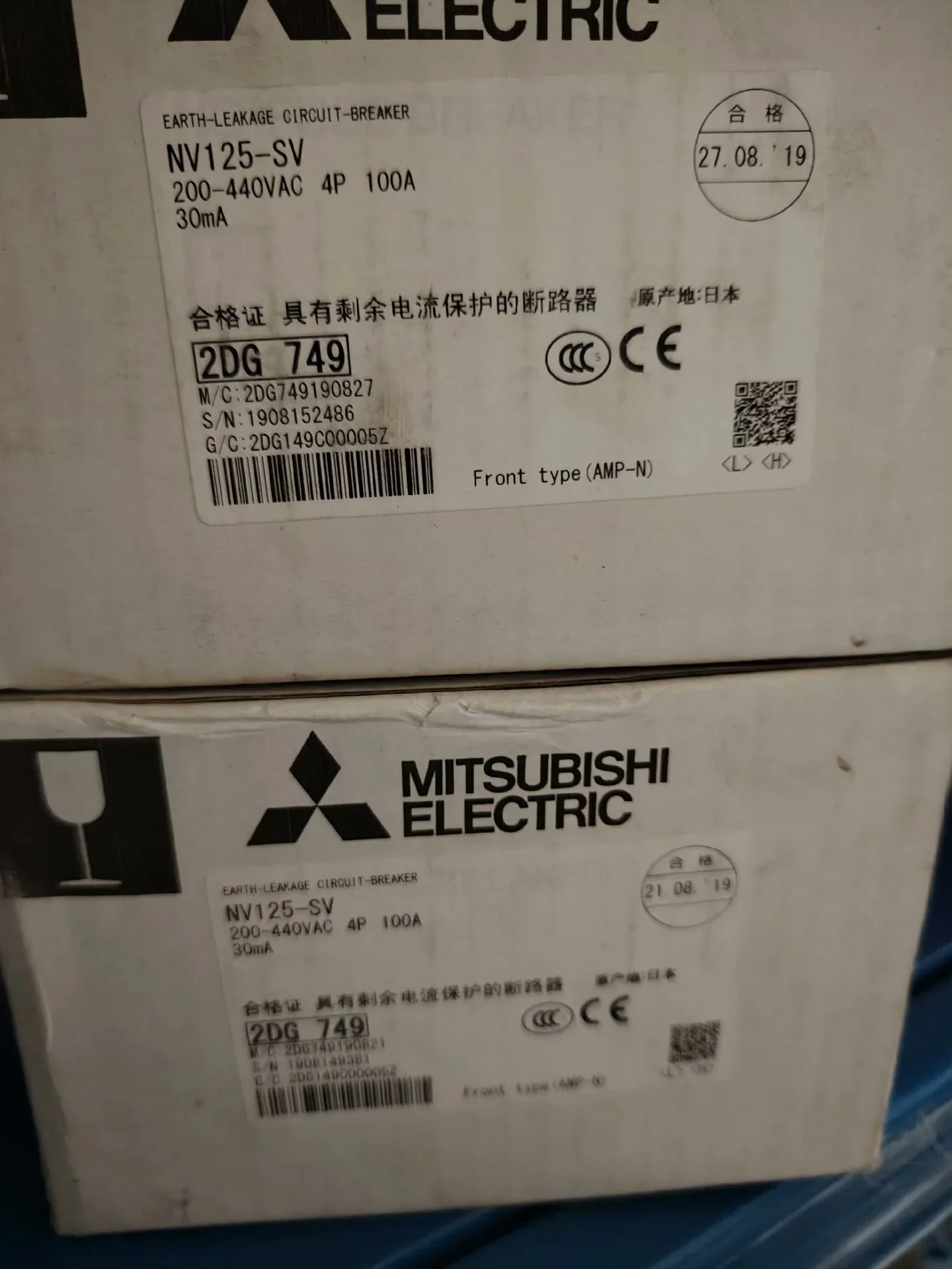 Mitsubishi Electric NV125-SV 4P 100A 30mA Industrial Automation Component product photo 1