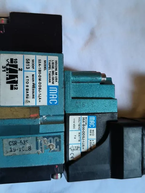 MAC Valves 53A-1B0-DM-DDSJ-1JA / 35A-B00-DDSJ-1JA / MOD 5813 Industrial Automation Component product photo 2