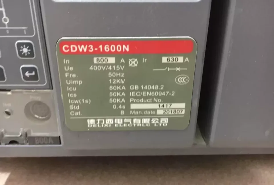 DELIXI CDW3-1600N Industrial Automation Component product photo 1