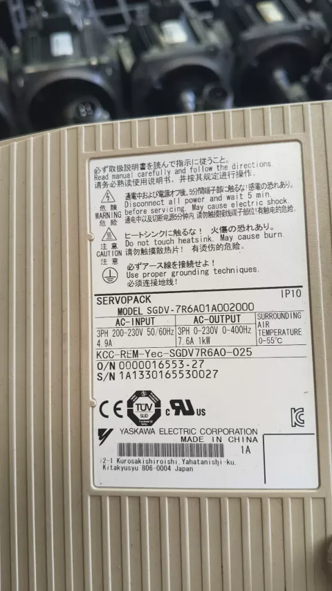 Yaskawa SGDV-7R6A01A002000; SGMGV-09ADC61 Motor & Drive Component product photo 4