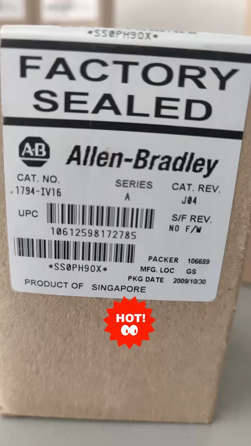 Allen-Bradley 1794-IV16 I/O Module product photo 1