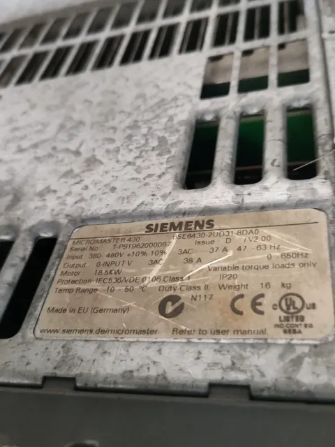 Siemens 6SE6430-2UD31-8DA0 Motor & Drive Component product photo 4