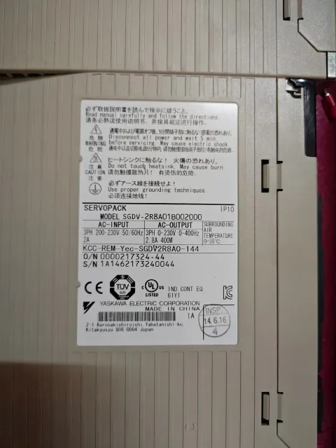 Yaskawa SGDV-2R8A01B002000 Motor & Drive Component — product photo 4 of 7