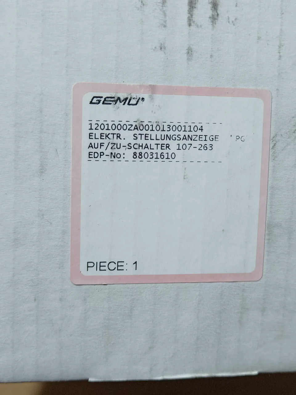 GEMÜ 1201000ZA001013001104 Industrial Sensor product photo 1