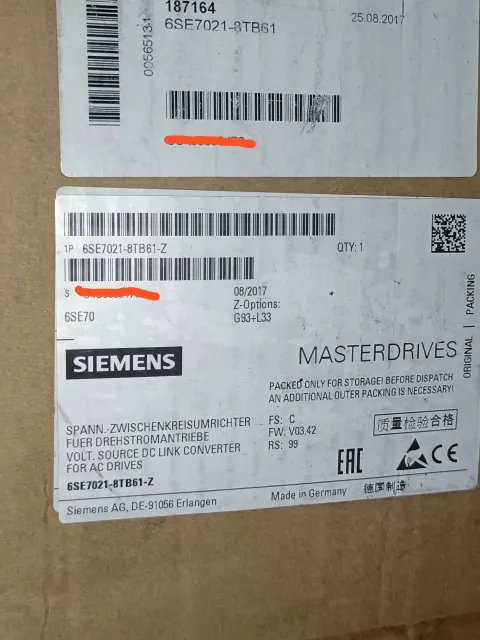 Siemens 6SE7021-8TB61-Z Motor & Drive Component product photo 2
