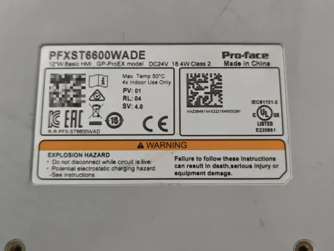 Pro-face PFXST6600WADE Industrial Automation Component — product photo 9 of 9