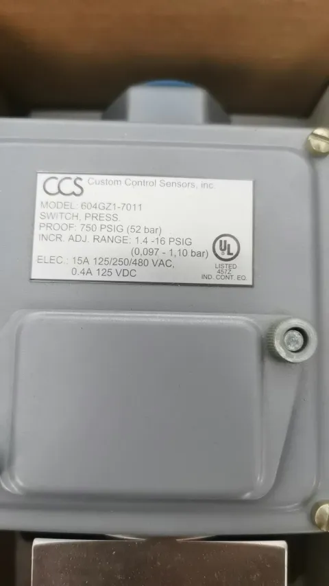 Custom Control Sensors (CCS) 604GZ1-7011 Industrial Sensor product photo 3
