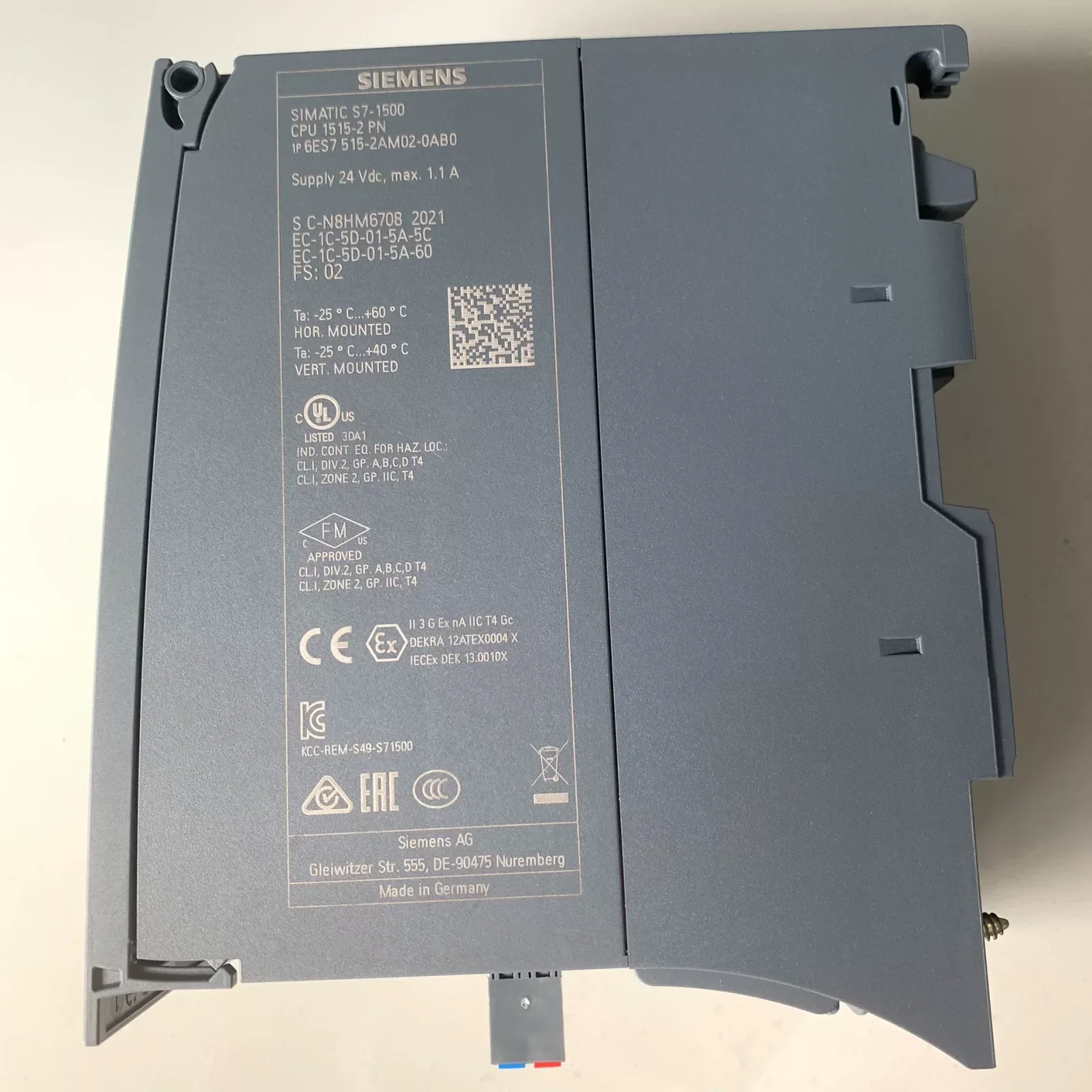 Siemens 6ES7 515-2AM02-0AB0 Industrial Automation Component — product photo 1 of 17