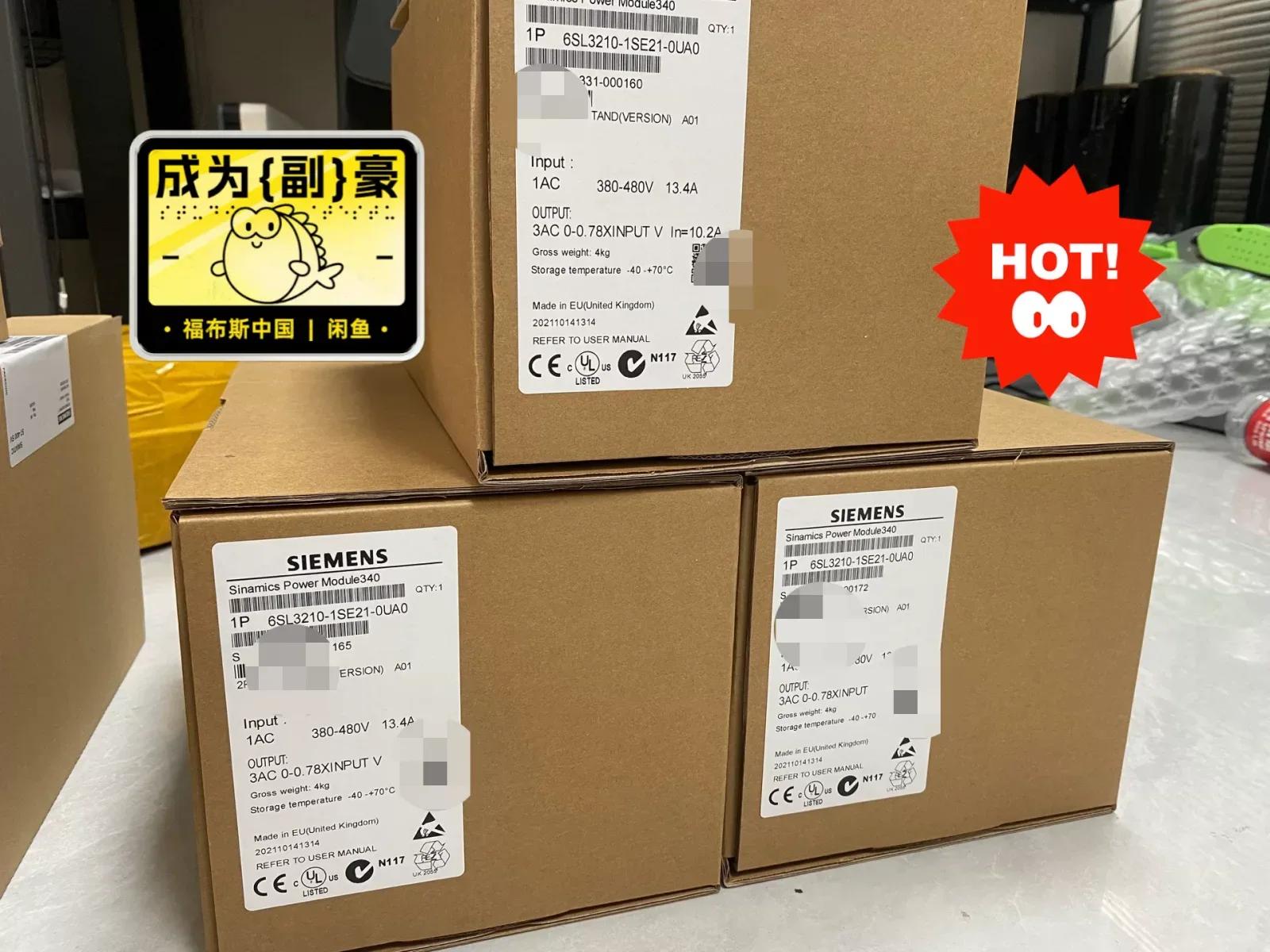 Siemens 6SL3210-1SE21-0UA0 Power Electronics Module product photo 1