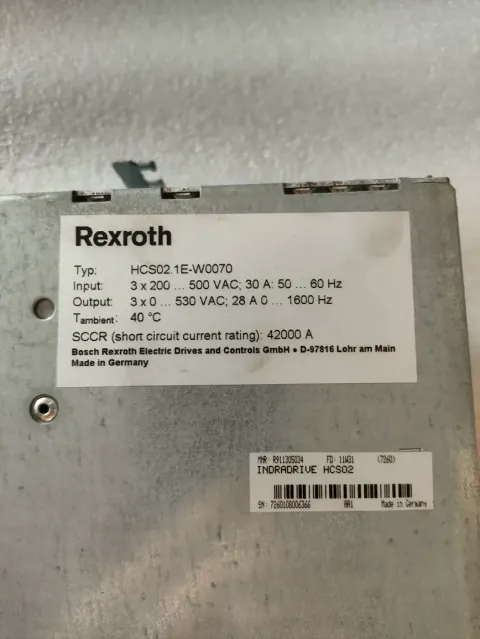 Bosch Rexroth HCS02.1E-W0070-A-03-NNNN Motor & Drive Component — product photo 3 of 6