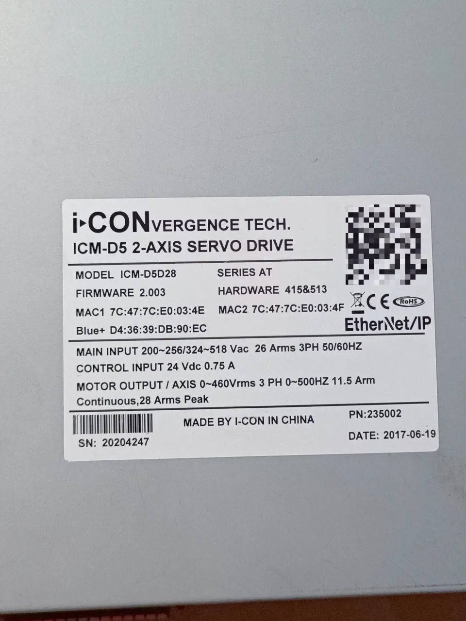 i-CON / i-CONvergence Tech 235002 Motor & Drive Component product photo 1