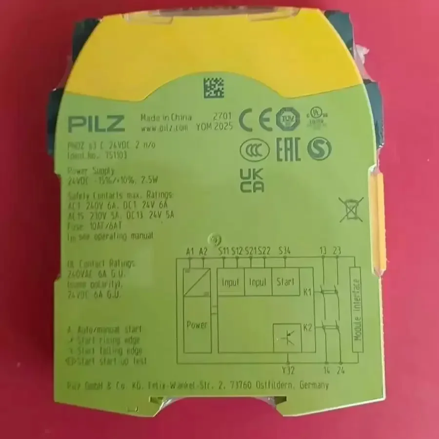 PILZ PNOZ s3 C 24VDC 2 n/o / 751103 Industrial Relay product photo 1
