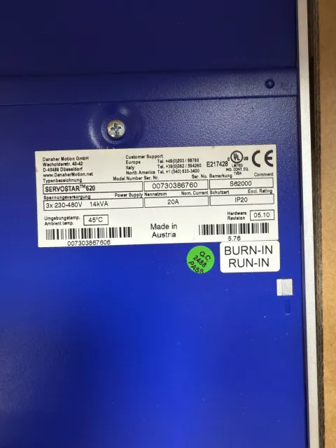 Danaher Motion / Kollmorgen SERVOSTAR 620 / S62000 Motor & Drive Component product photo 2