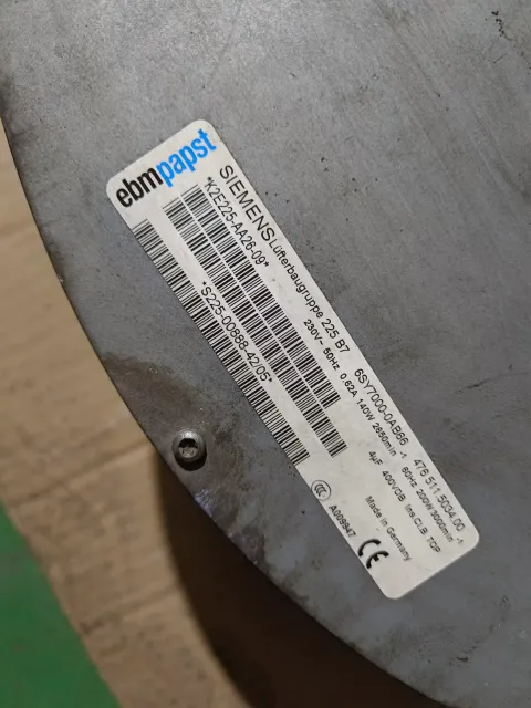 Siemens / ebm-papst 6SY7000-0AB66 Industrial Automation Component product photo 1