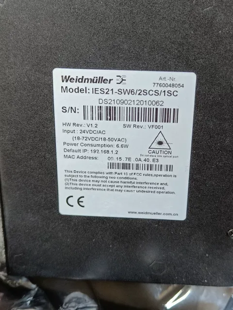 Weidmuller 7760048054 / IES21-SW6/2SCS/1SC Industrial Sensor product photo 3