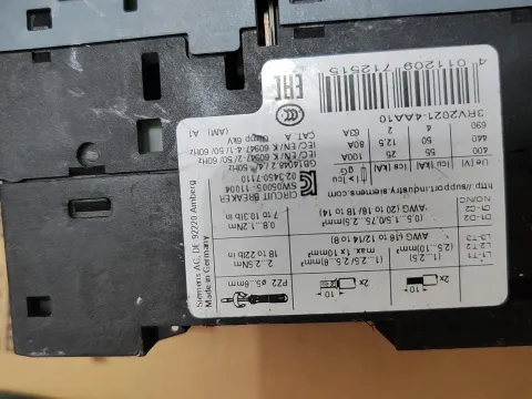 Siemens 3RV2021-4AA10 Motor & Drive Component — product photo 7 of 18
