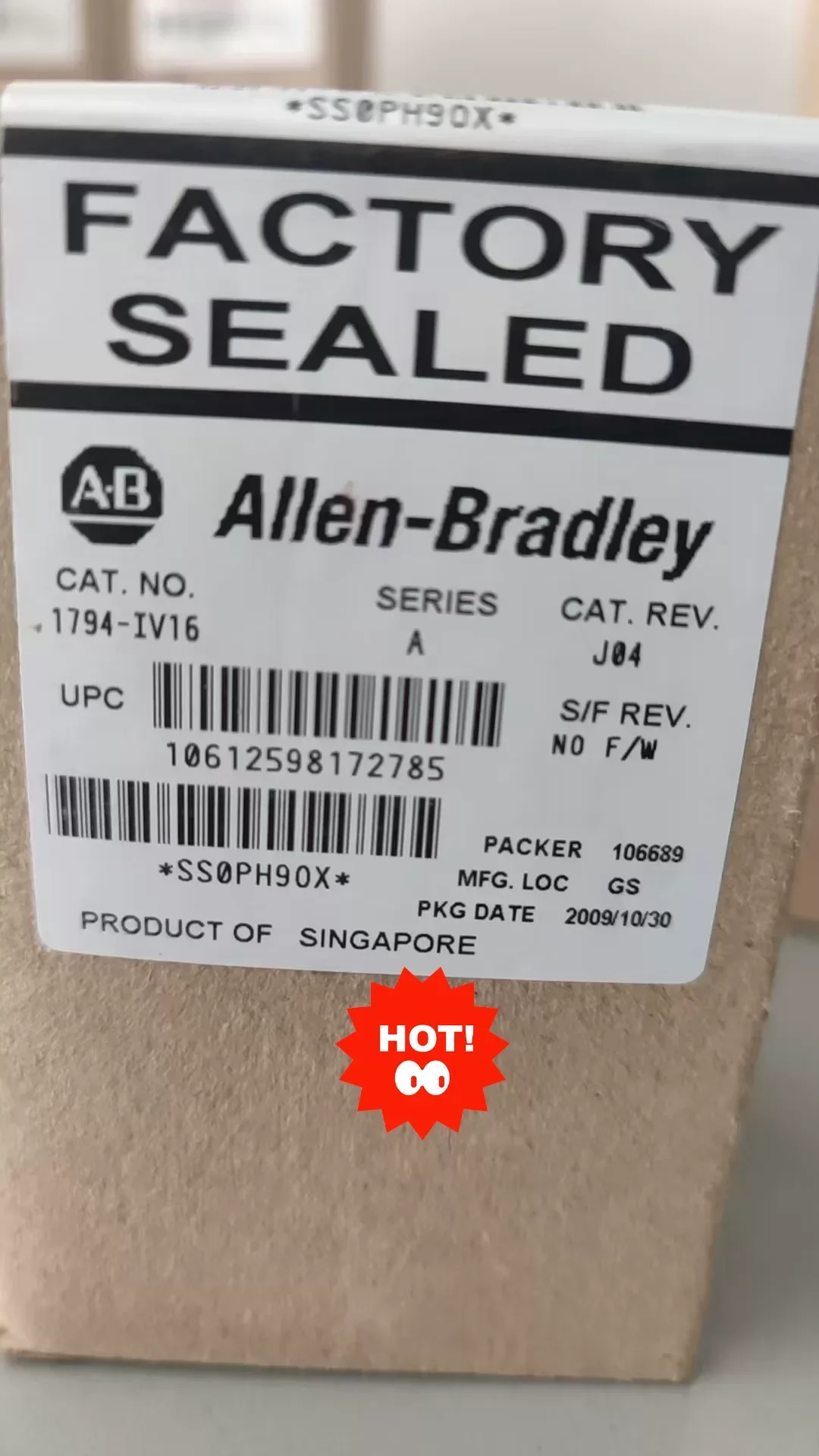 Allen-Bradley 1794-IV16 I/O Module product photo 1
