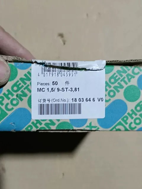 PHOENIX CONTACT 1803646 / MC 1,5/9-ST-3,81 Industrial Control Board product photo 2